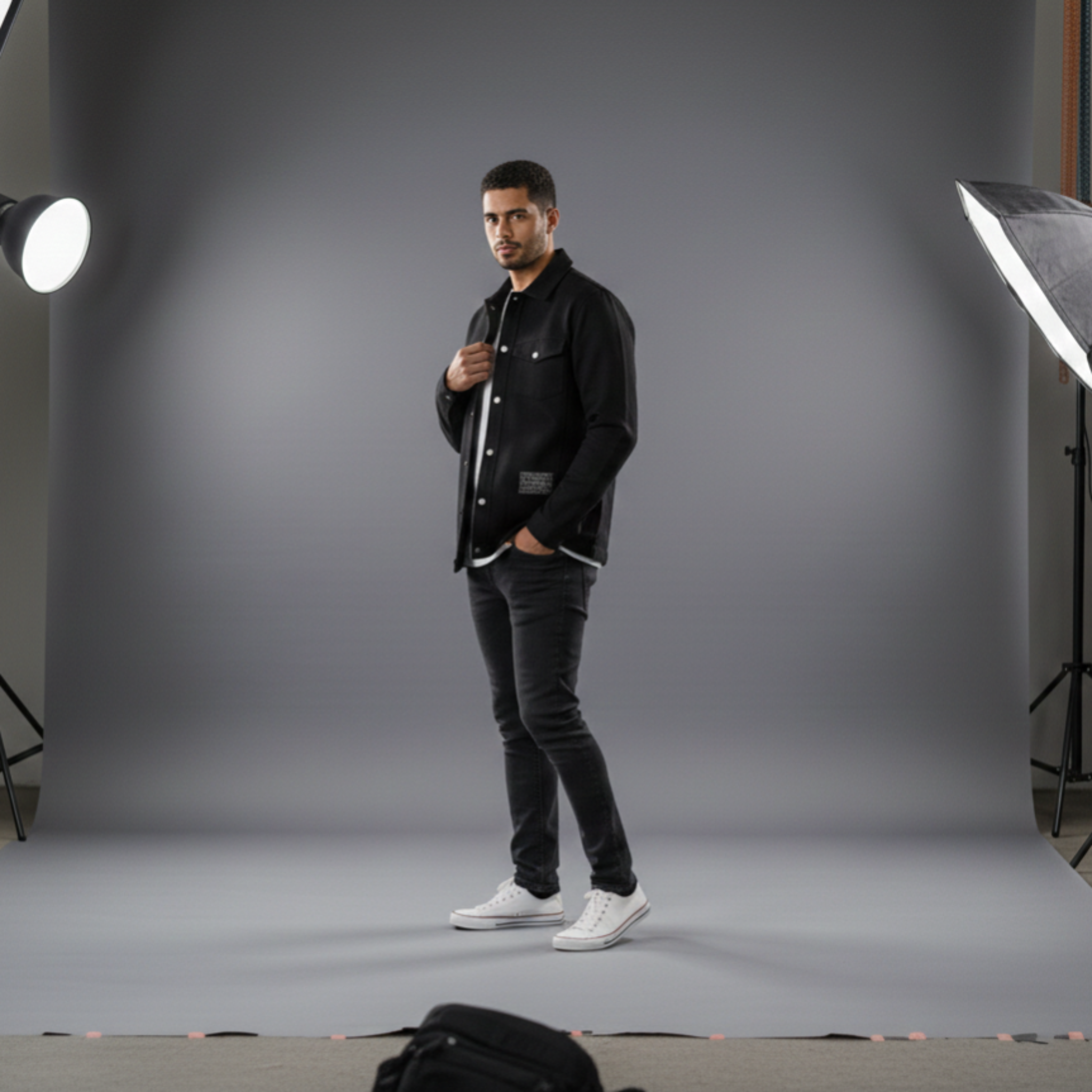 Black Utility Overshirt (Shacket)