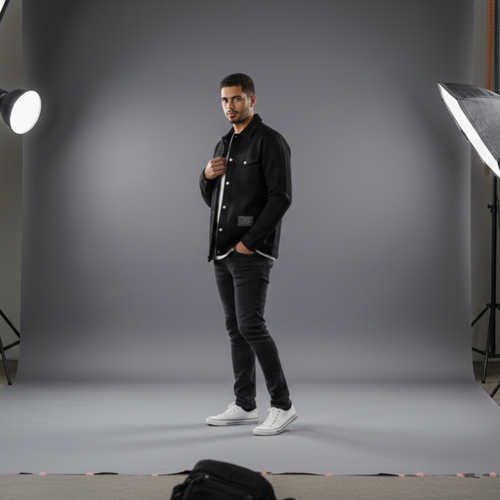 Black Utility Overshirt (Shacket)