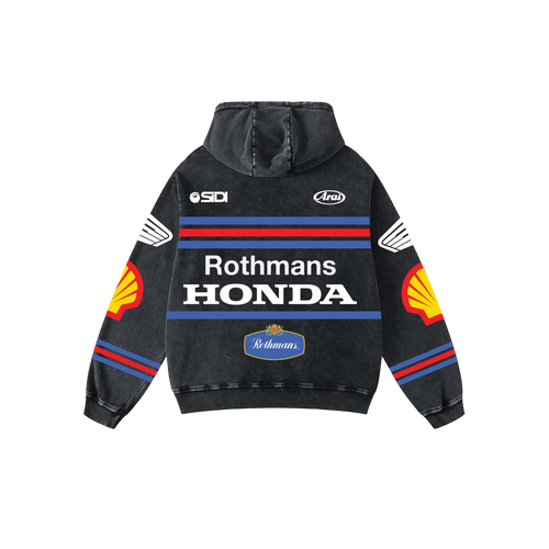 Honda Acid Wash Oversized Hoodie