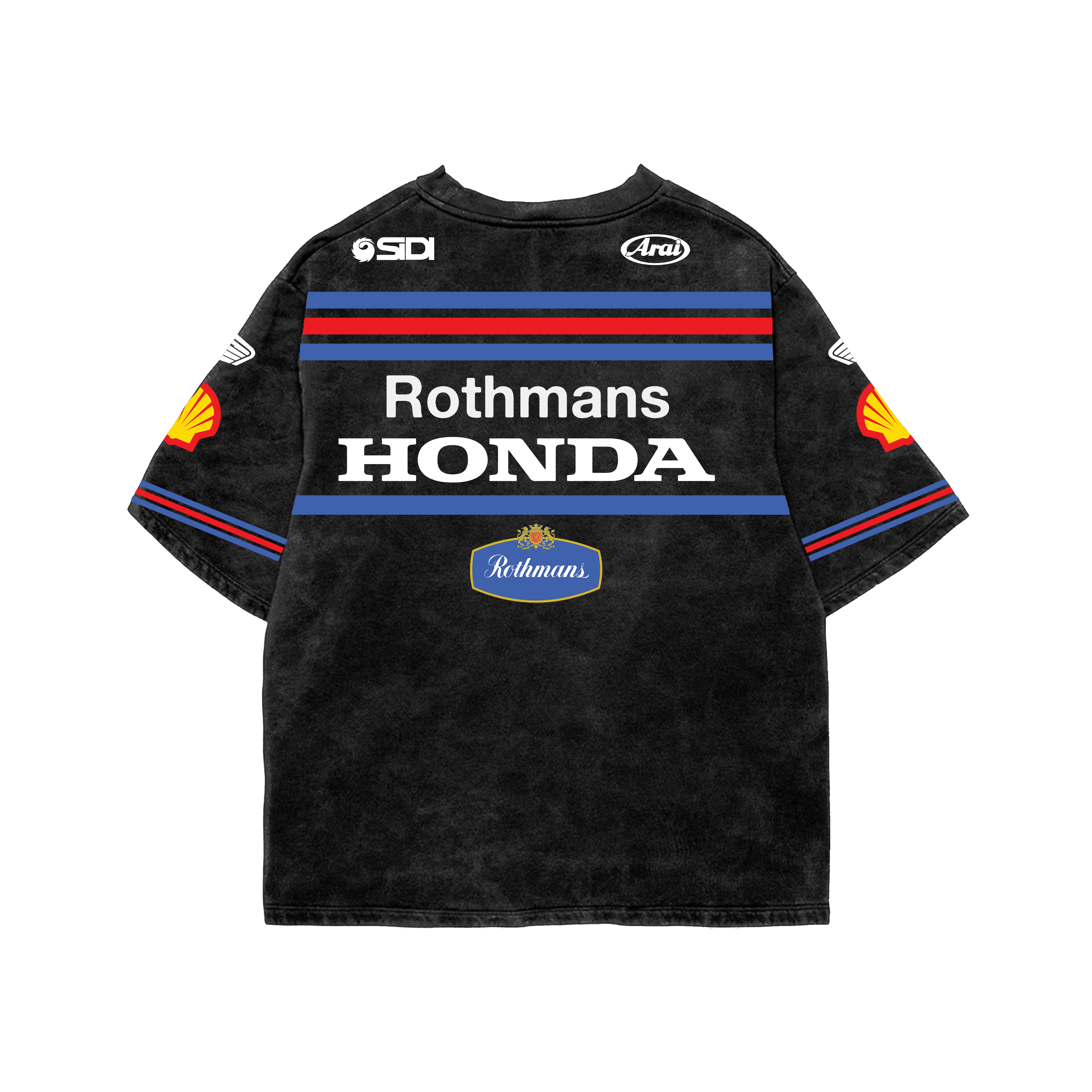 Honda Acid Wash Oversized Tee