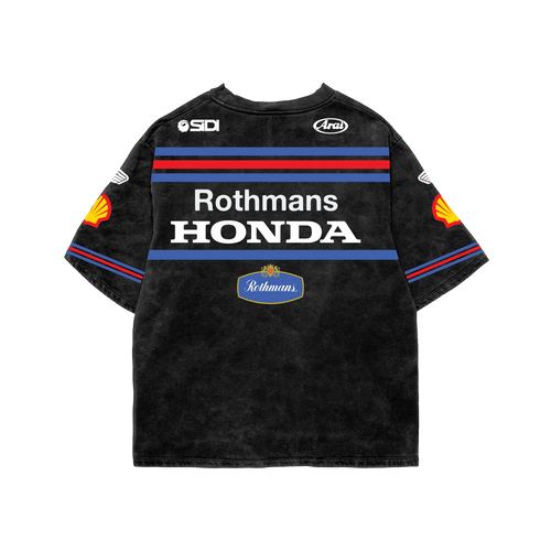 Honda Acid Wash Oversized Tee