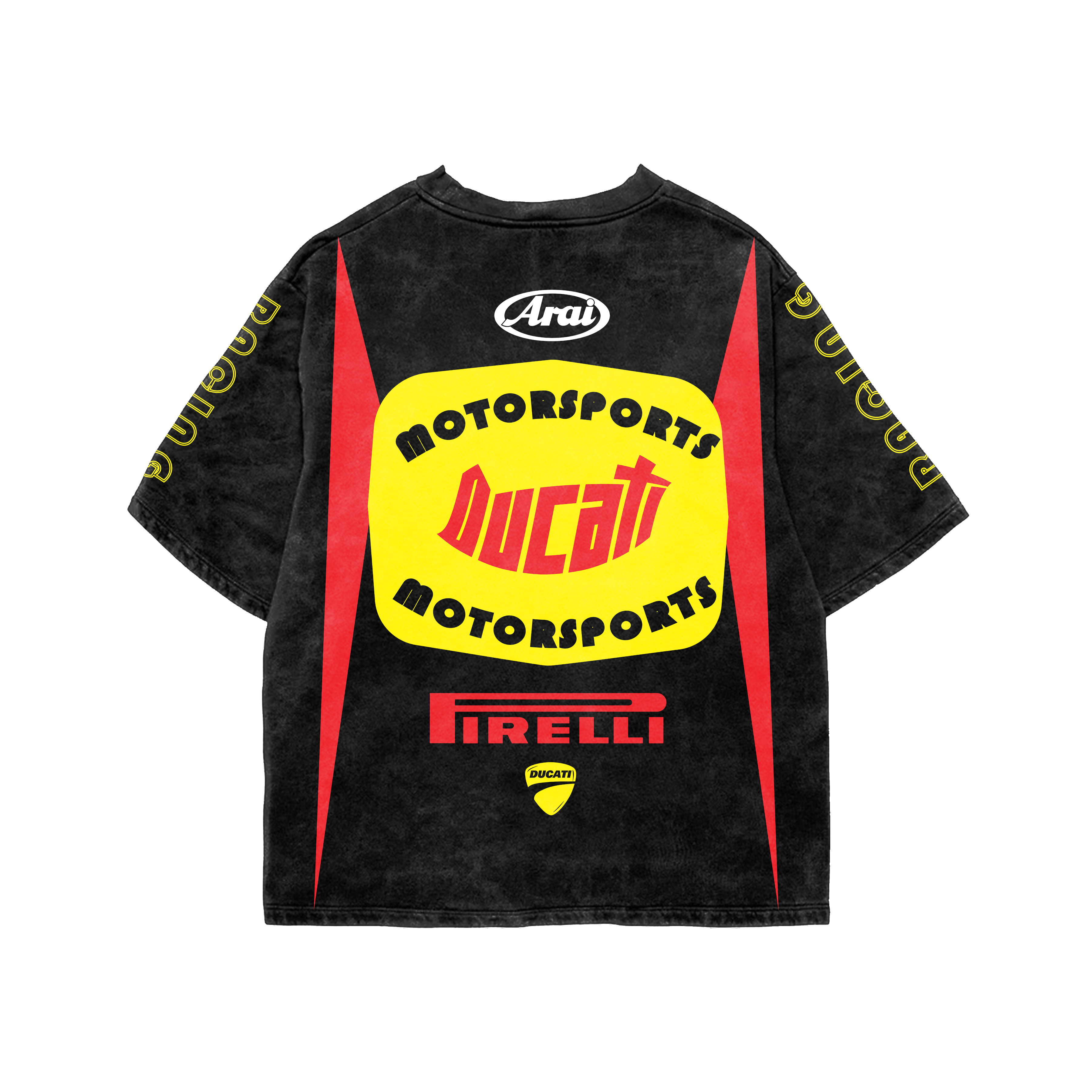 Ducati Acid Wash Oversized Tee