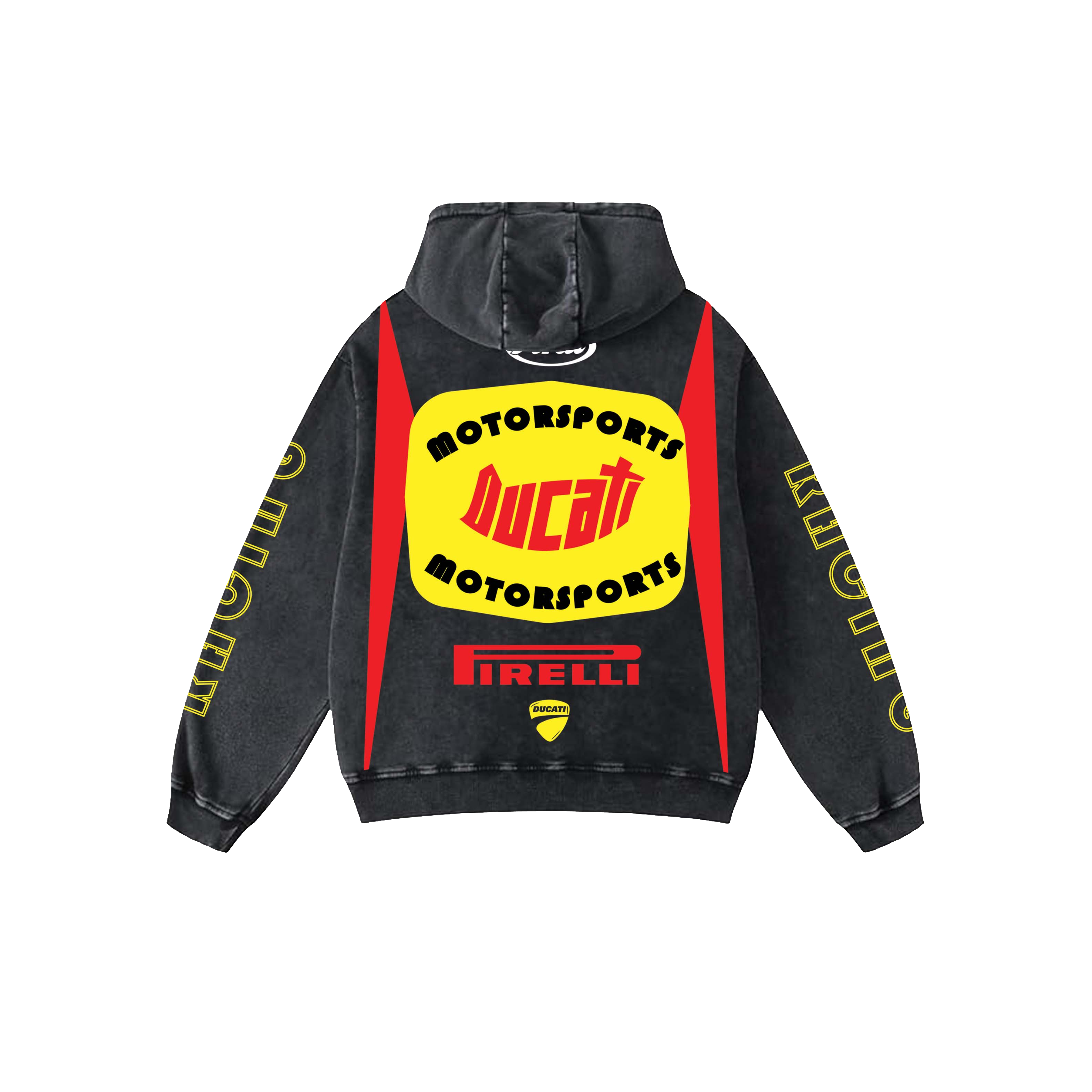 Ducati Acid Wash Oversized Hoodie