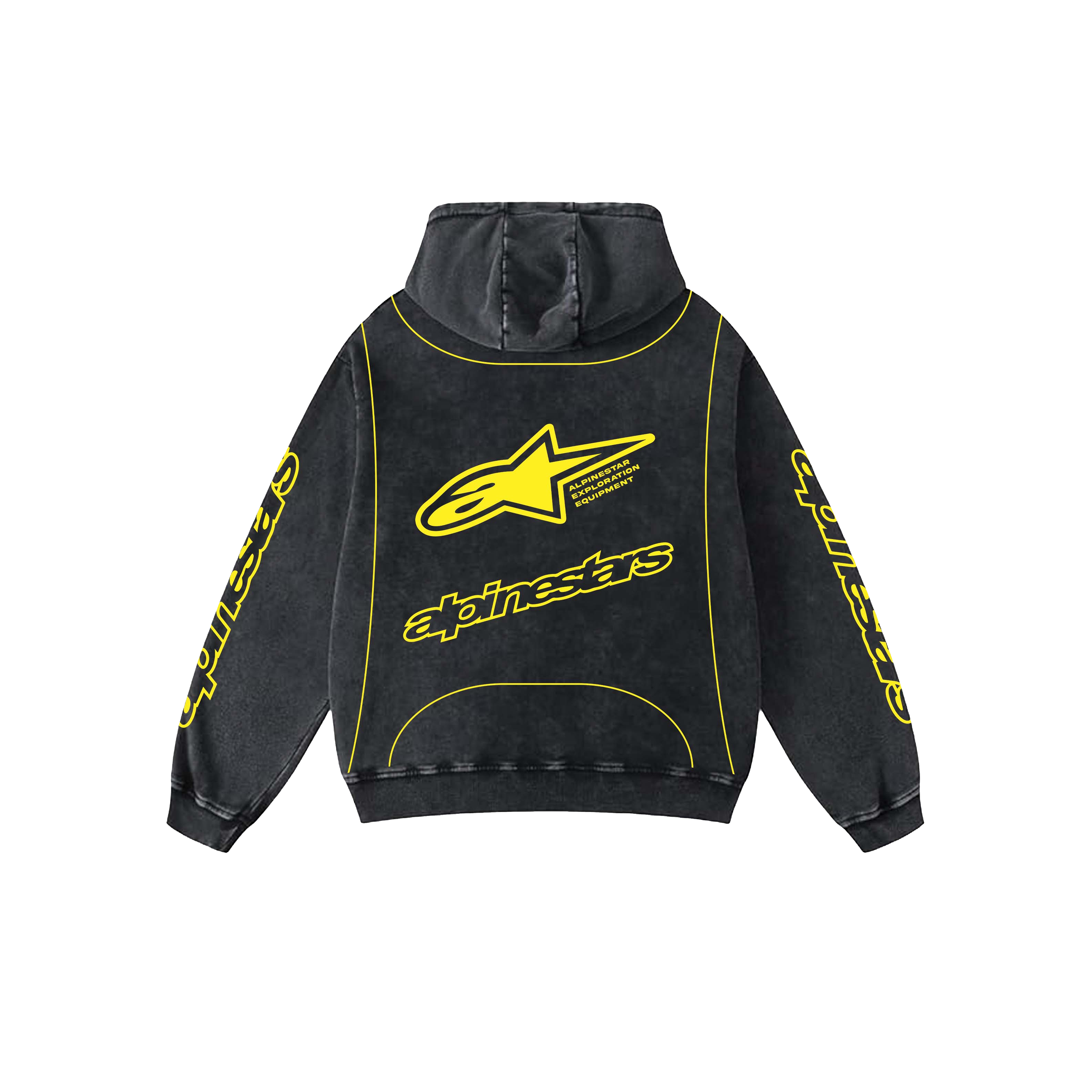 Alpinestar2 Acid Wash Oversized Hoodie