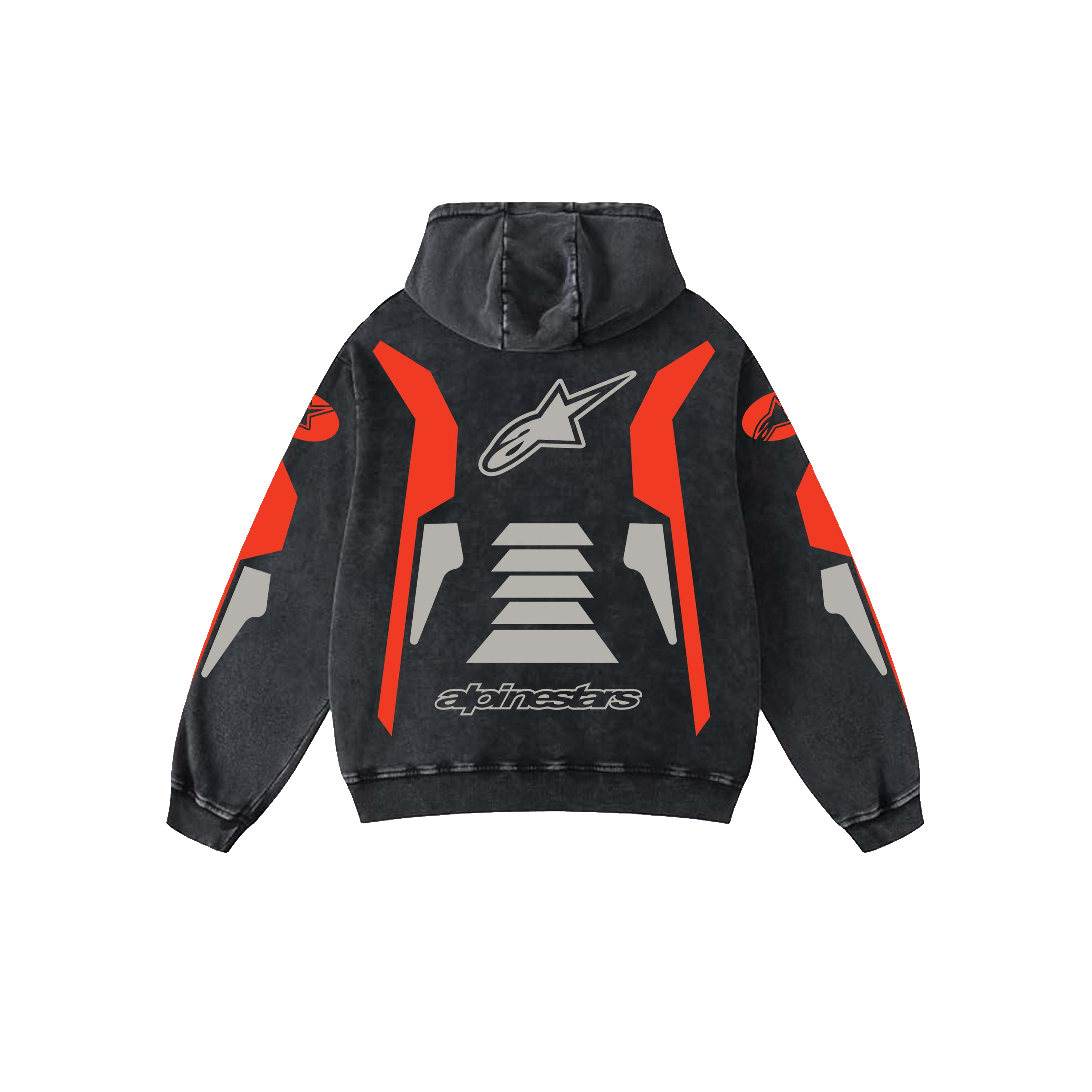 Alpinestar1 Acid Wash Oversized Hoodie