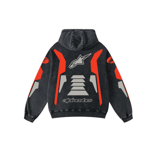 Alpinestar1 Acid Wash Oversized Hoodie