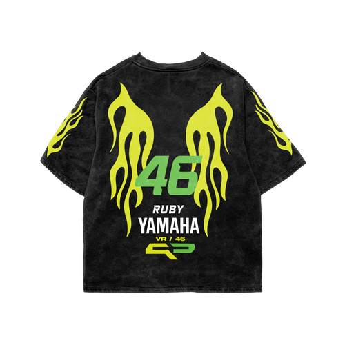 Yamaha Acid Wash Oversized Tee