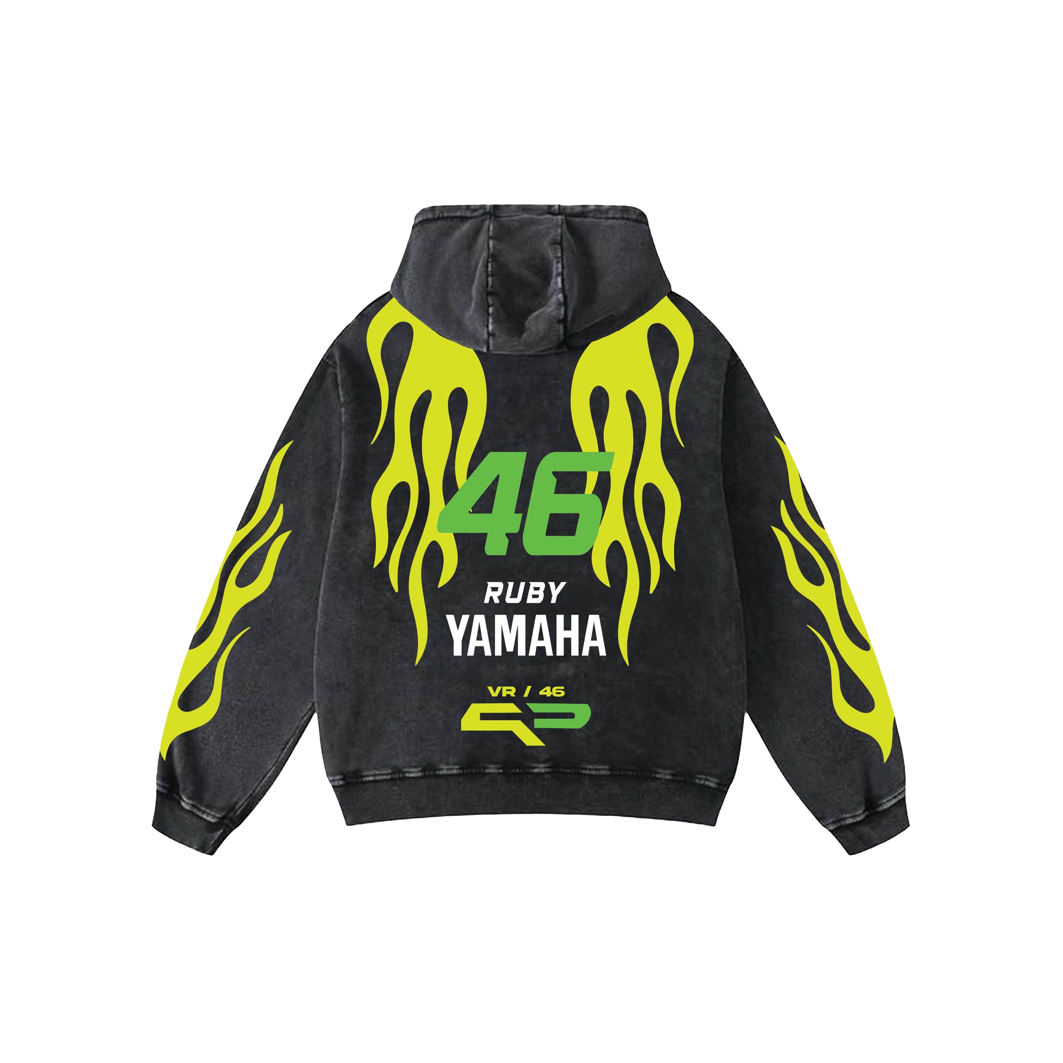 Yamaha Acid Wash Oversized Hoodie