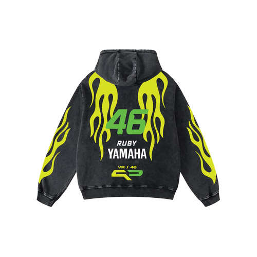Yamaha Acid Wash Oversized Hoodie