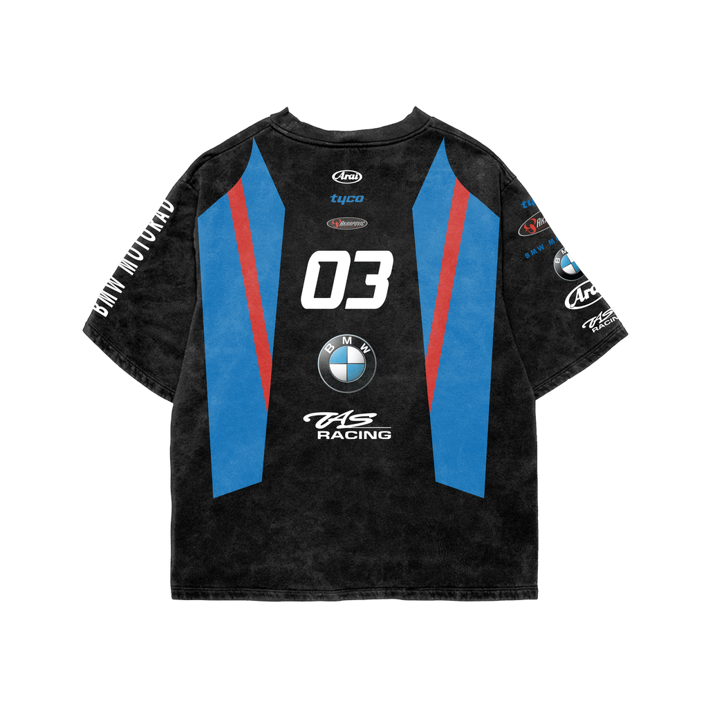 Bmw Acid Wash Oversized Tee