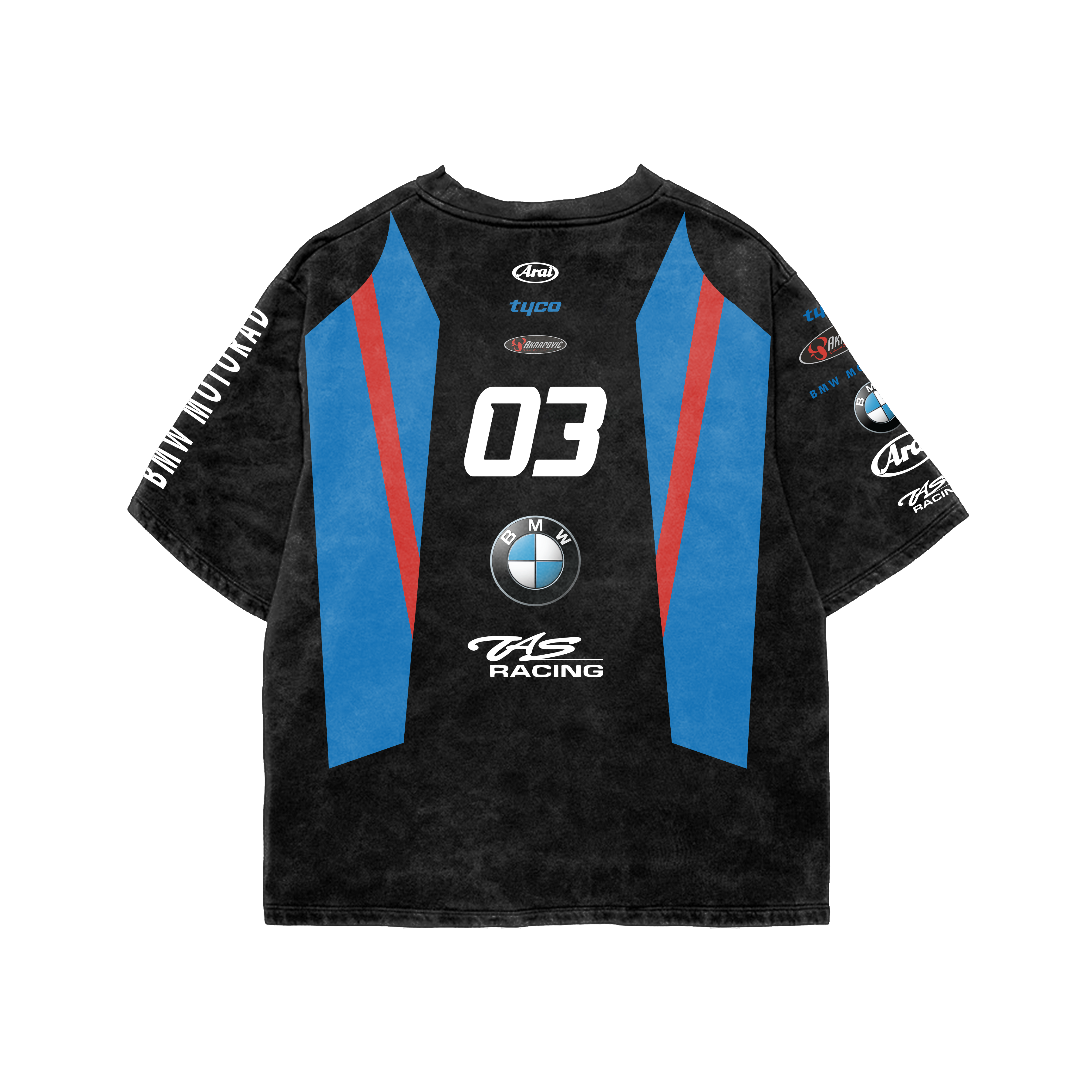Bmw Acid Wash Oversized Tee