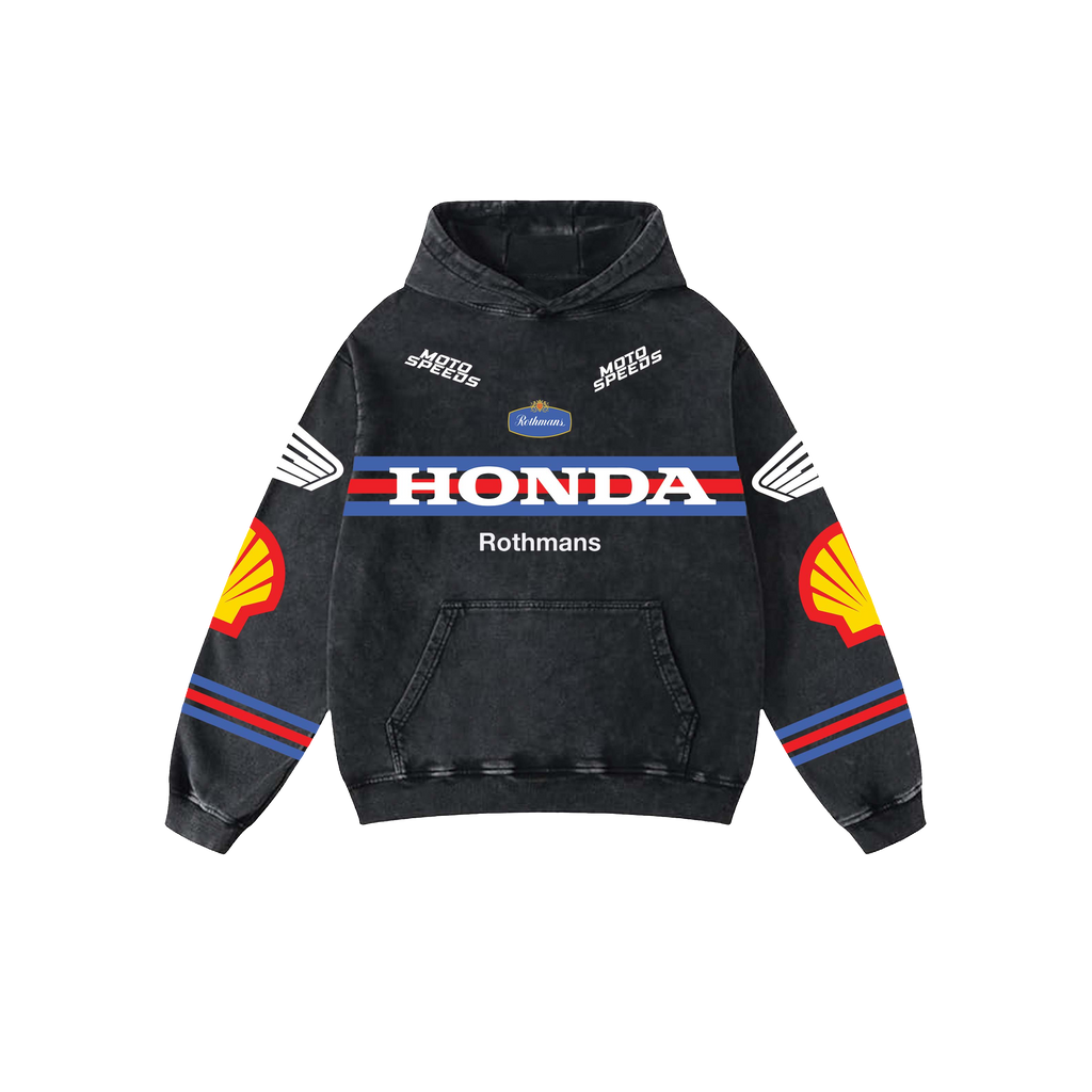 Honda Acid Wash Oversized Hoodie