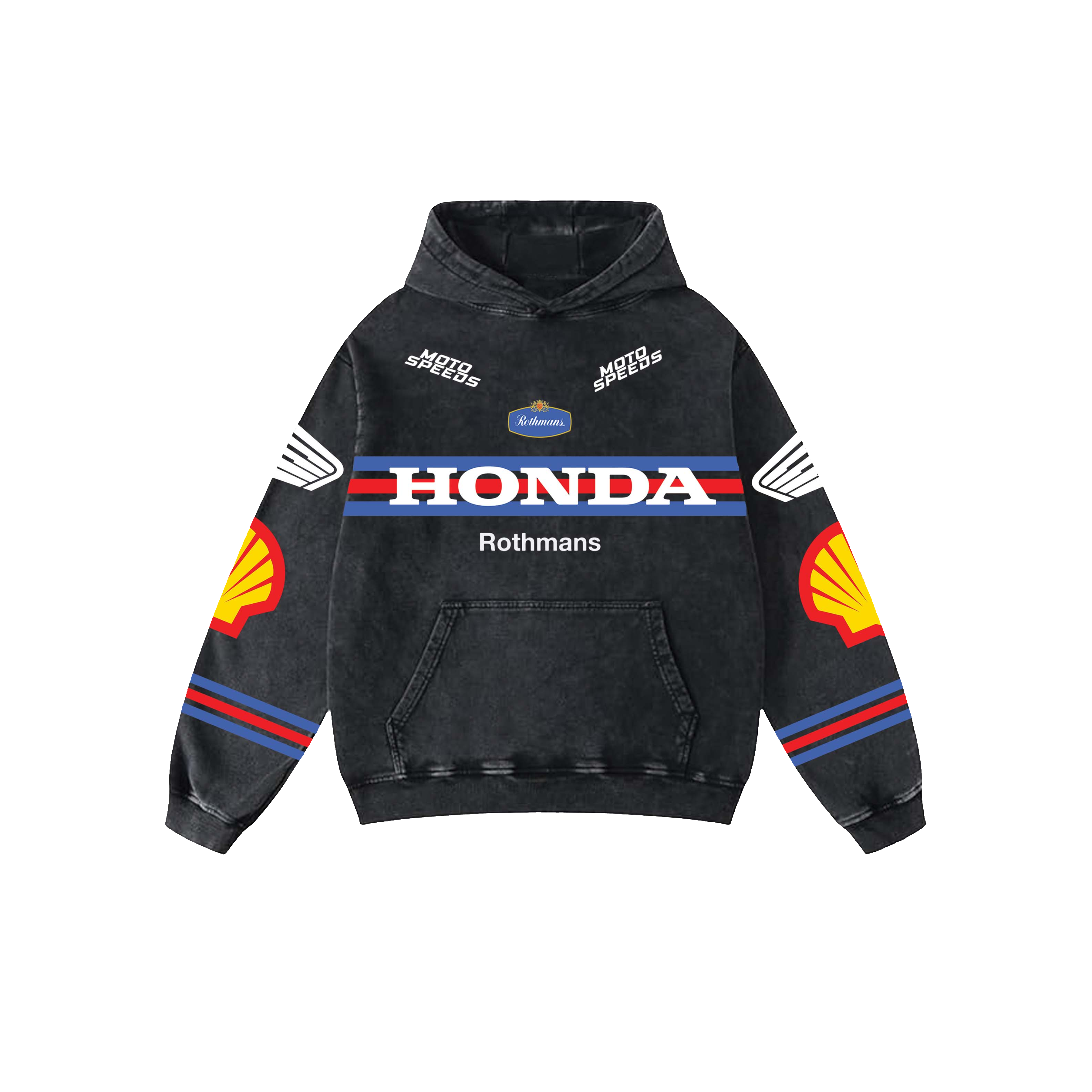 Honda Acid Wash Oversized Hoodie
