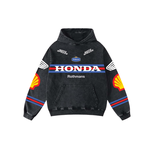 Honda Acid Wash Oversized Hoodie