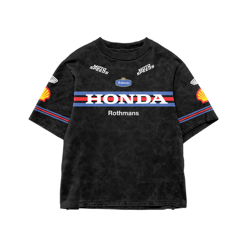 Honda Acid Wash Oversized Tee
