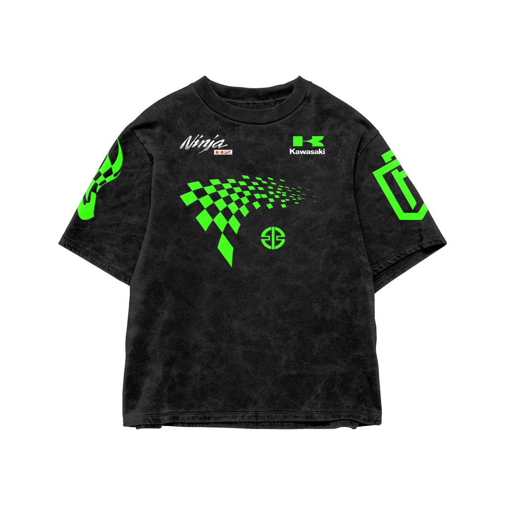 Kawasaki Acid Wash Oversized Tee