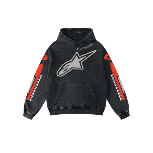 Alpinestar1 Acid Wash Oversized Hoodie