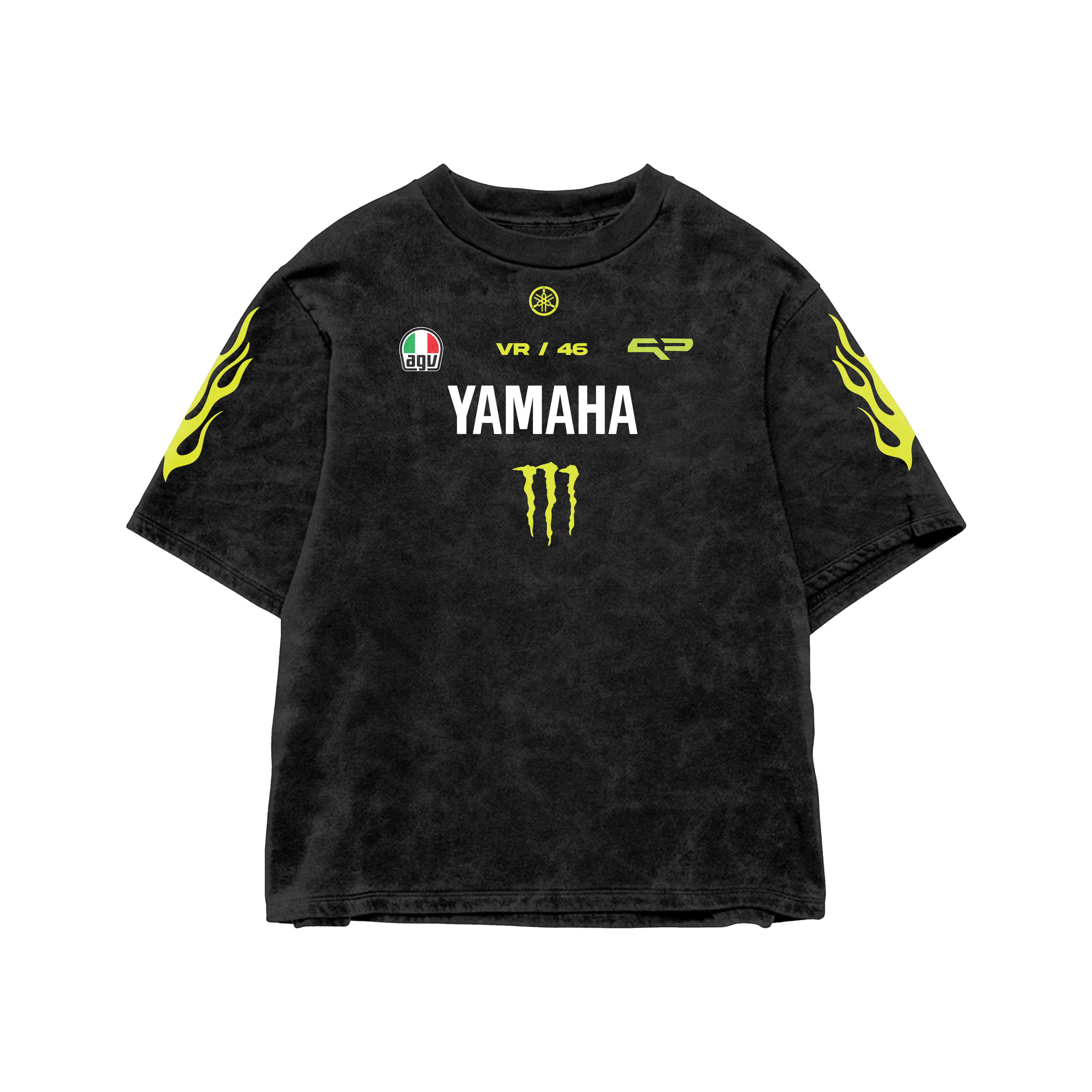 Yamaha Acid Wash Oversized Tee