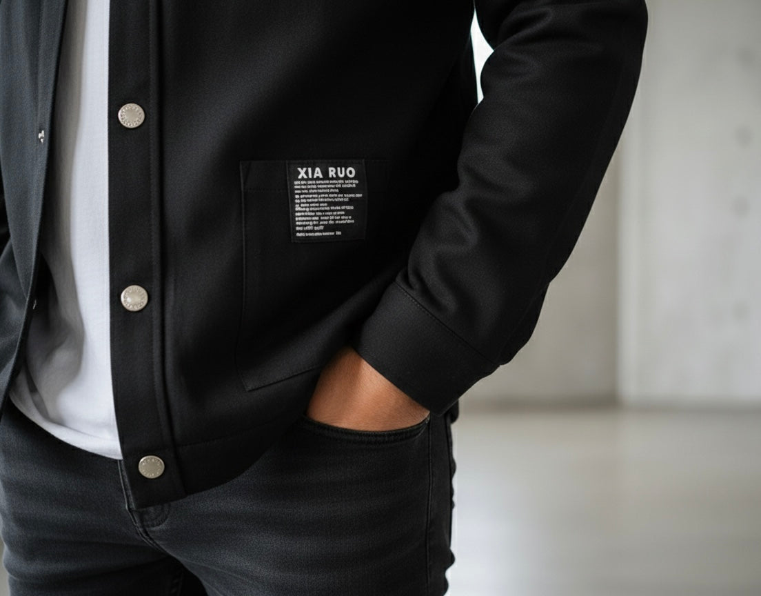 Black Utility Overshirt (Shacket)