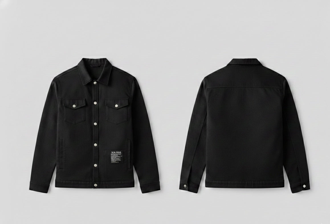 Black Utility Overshirt (Shacket)