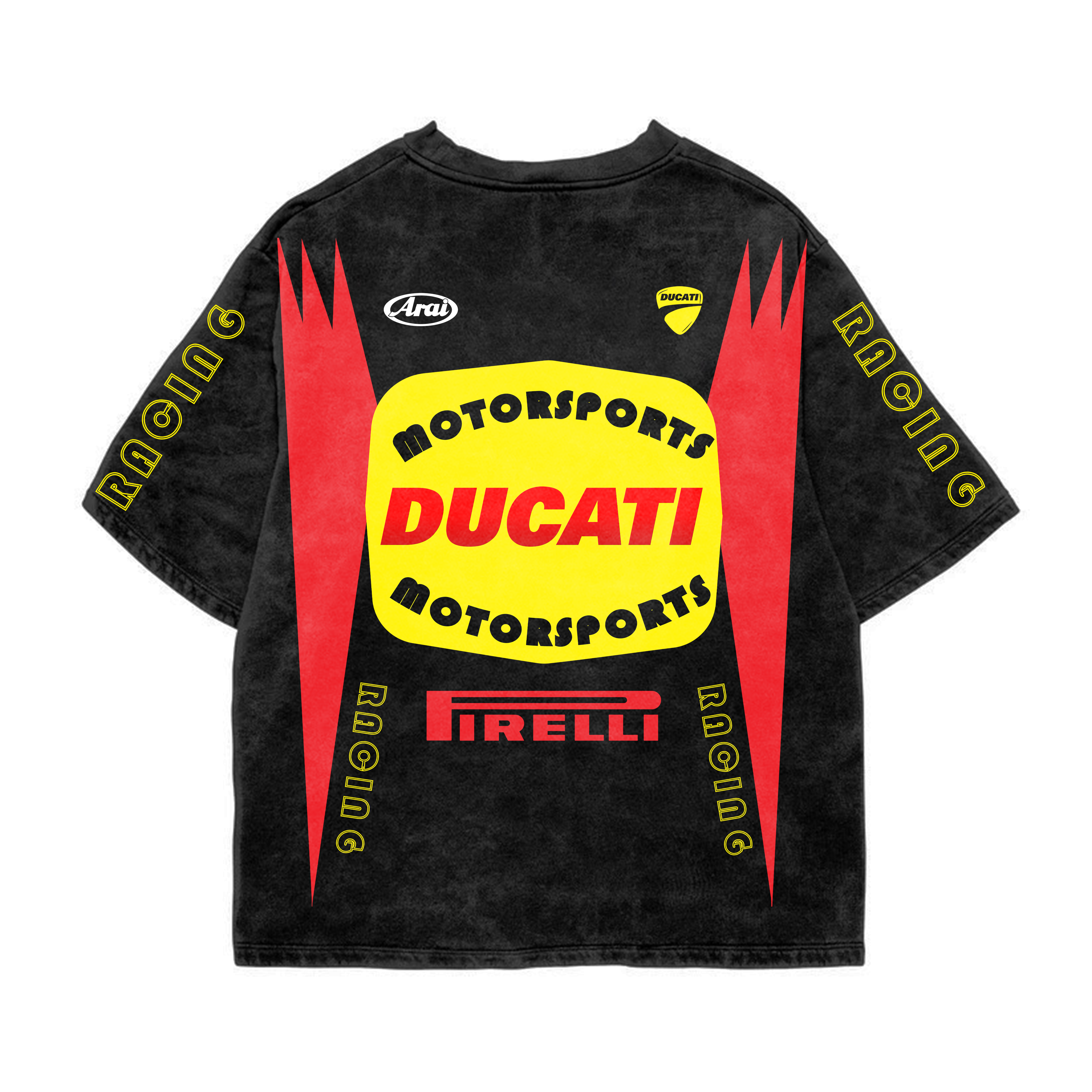 Ducati Acid Wash Oversized Tee