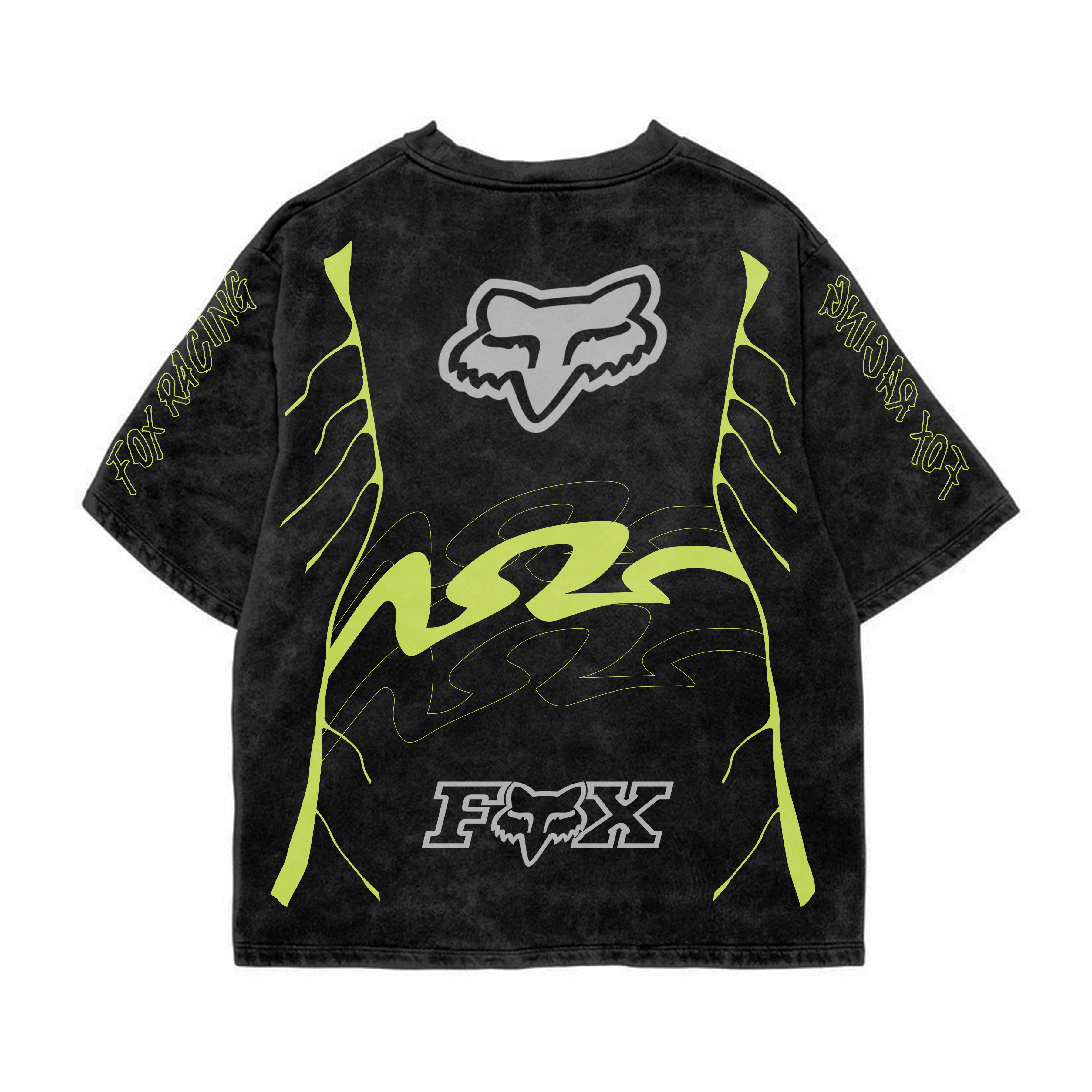 Fox Acid Wash Oversized Tee