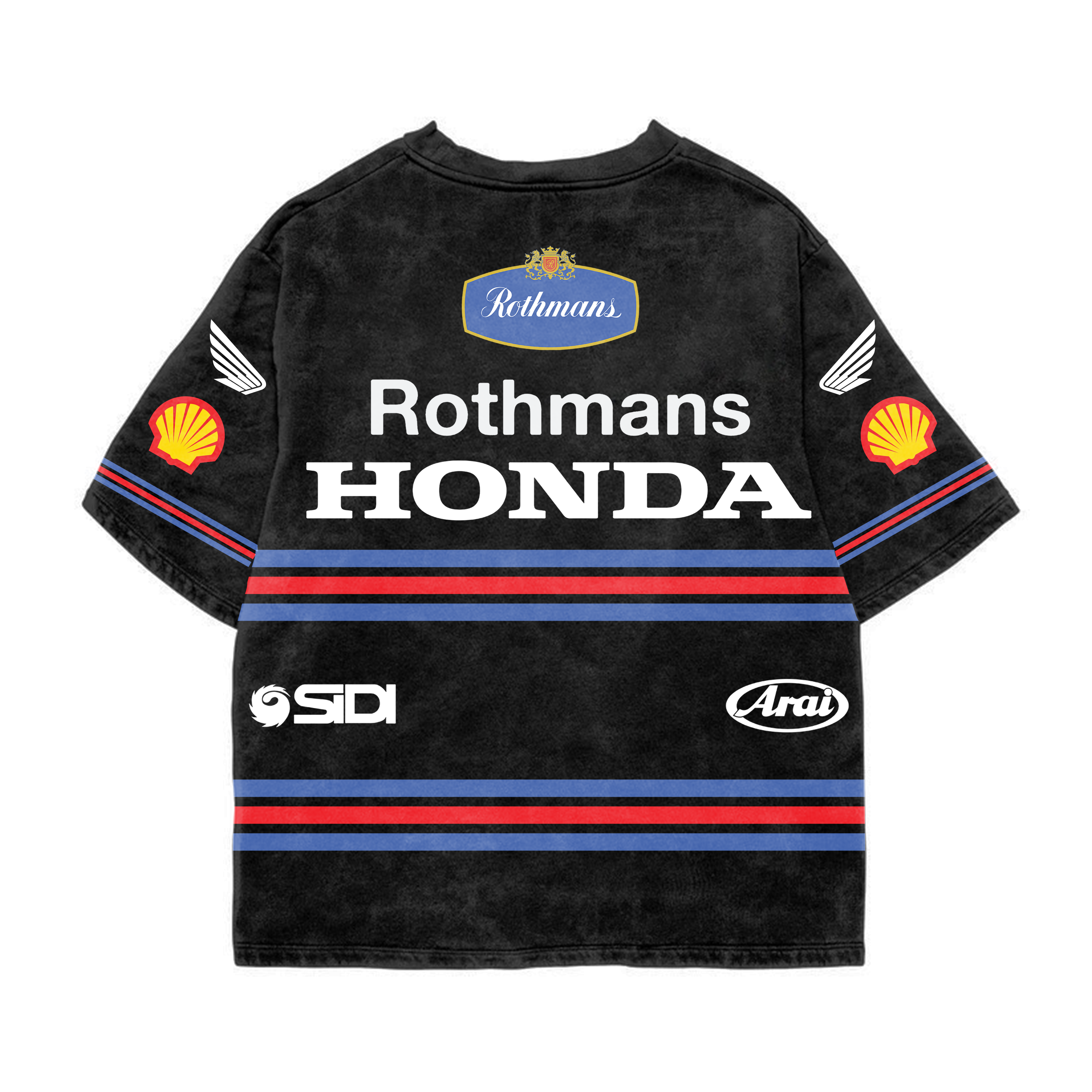 Honda Acid Wash Oversized Tee