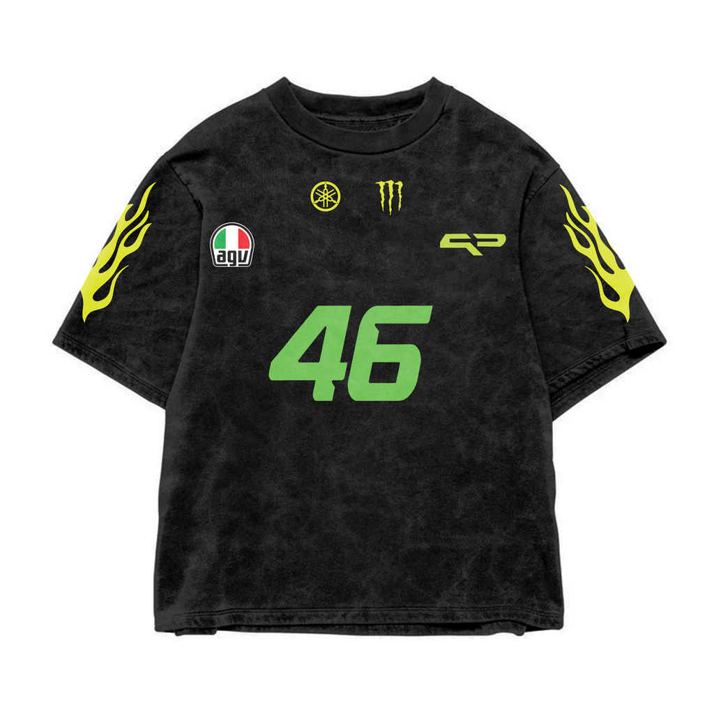 Yamaha Acid Wash Oversized Tee