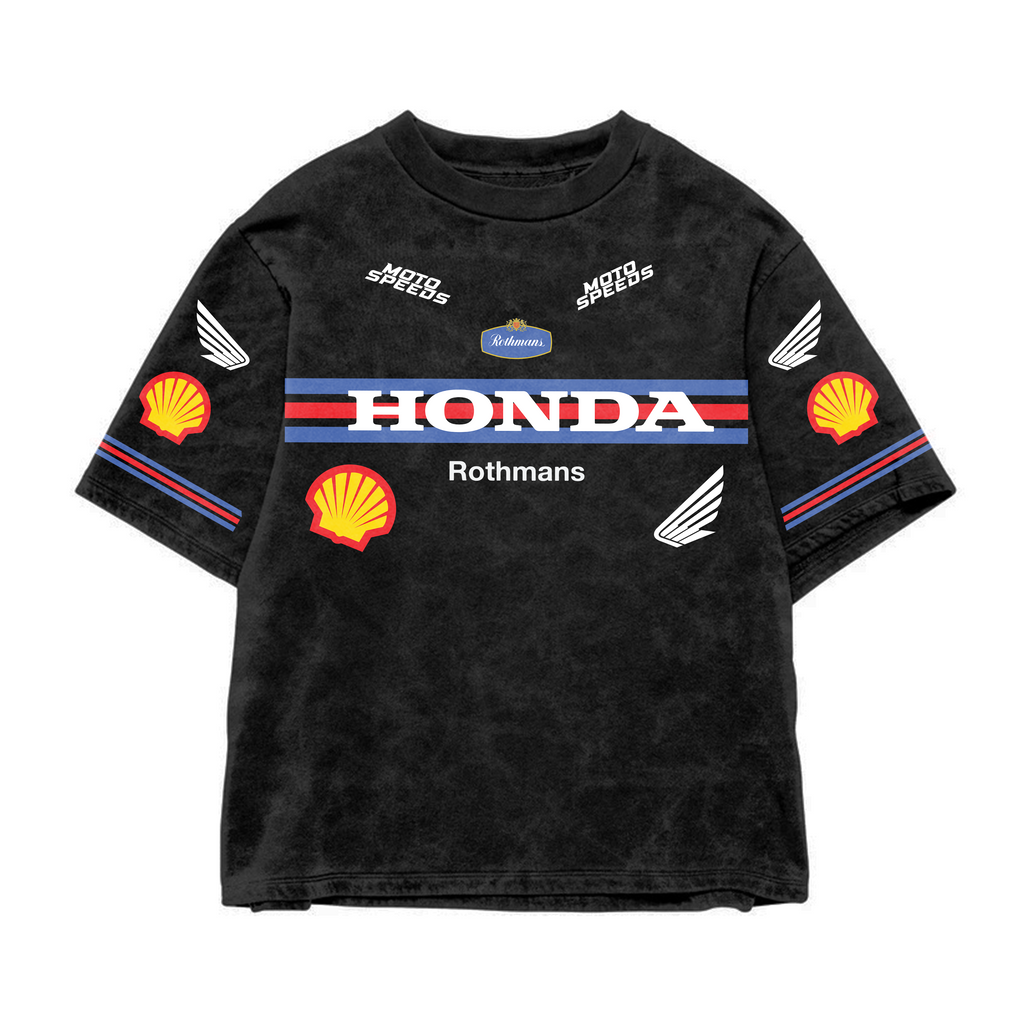 Honda Acid Wash Oversized Tee